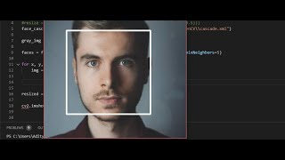 Simple Face Detection using Python programming.