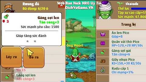 Cách úp đồ sao ngọc rồng online p2