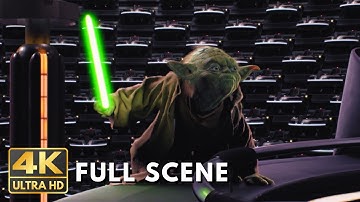 Master Yoda VS Emperor Palpatine Fight Scene 4K - Star Wars: Revenge of the Sith