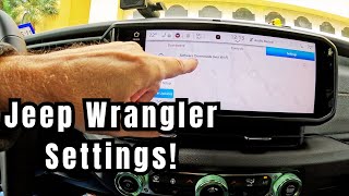 Run thru the Jeep Wranglers System Settings
