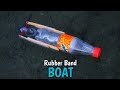 How To Make A Rubber Band Powered Boat || (Tutorial)