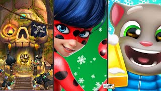 Temple Run ‪2‬ 🤿 PIRTE COVE, EARTH DAY VS Miraculous Ladybug & Cat Noi‪r 🐞VS Talking Tom Gold Ru‪n 🐱 screenshot 1