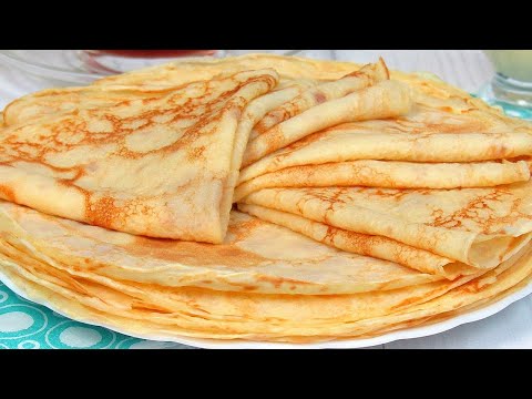 Проще Рецепта Не Найдете! Самые Вкусные Тонкие Блины! Блины На Молоке И Воде На Масленицу!