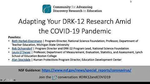 Adapting Your DRK 12 Research Amid the COVID 19 Pandemic Webinar