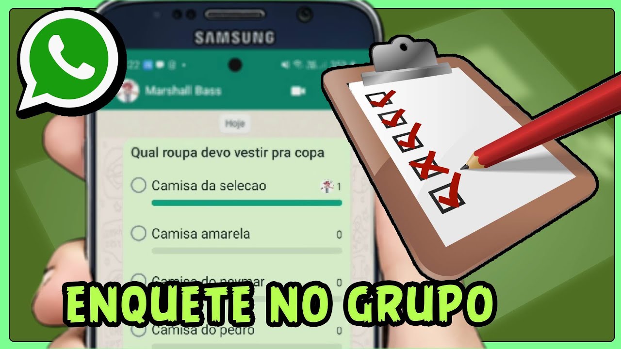 Como Criar Enquete no Grupo do Whatsapp - YouTube