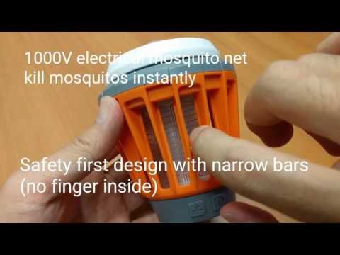 Enkeeo 2-in-1 Mosquito Zapper Camping Lantern Tent Light - Portable IPX6 Waterproof