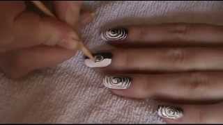 Видео урок № 24. Рисунок на ногтях иголкой 