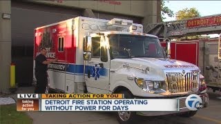 Detroit fire station operating without power for days