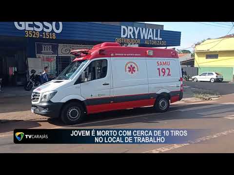 Jovem é morto com cerca de 10 tiros no local de trabalho