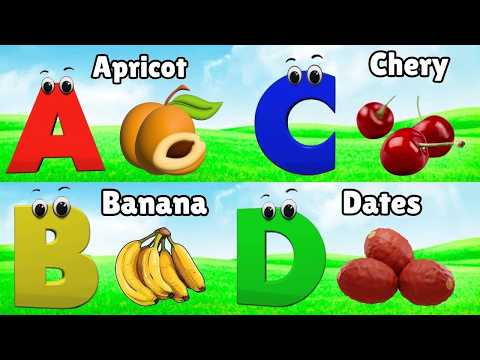 Phonics Song - ABC Fruits Song | A is for Apple | Toddlers learning alphabet A to Z | ABC Song