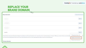 How-to replace your brand domain in HubSpot.