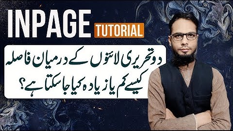 ADJUST DISTANCE BETWEEN TWO WRITTEN LINES OF INPAGE