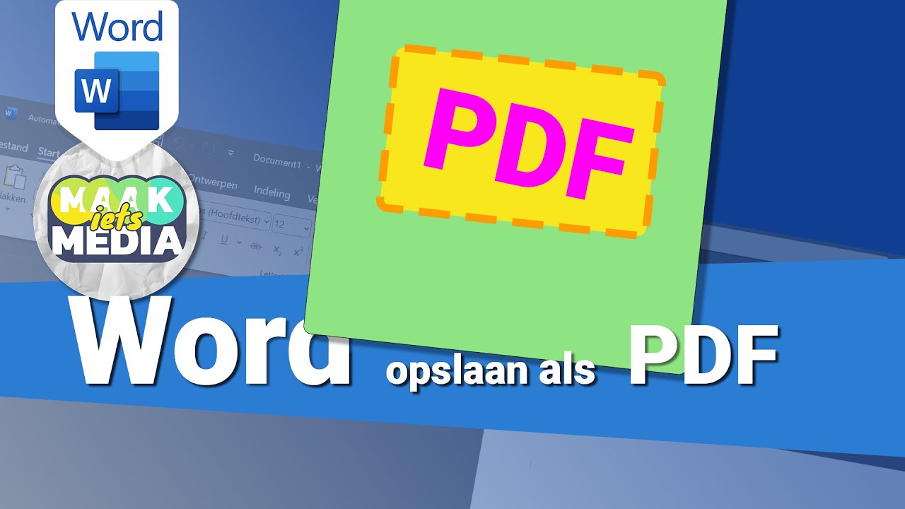 Word opslaan als pdf youtube