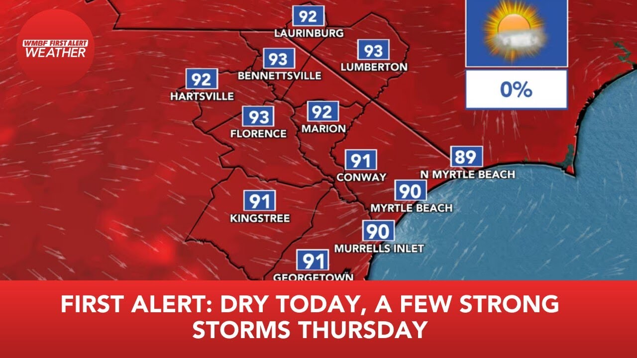 FIRST ALERT: Dry today, a few strong storms Thursday - YouTube