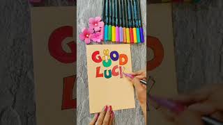 Easy & Beautiful Handmade Good Luck Card 😘#youtube #handmade #card #shorts #youtubeshorts