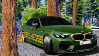 картинка: ОПЕРСКАЯ ЕЗДА В GTA 5 - ЛОПНУЛО КОЛЕСО НА BMW M5 CS И ЗАНЕСЛО В ДЕРЕВО! ПОПАЛ В СТРАШНОЕ ДТП! 🌊ВОТЕР