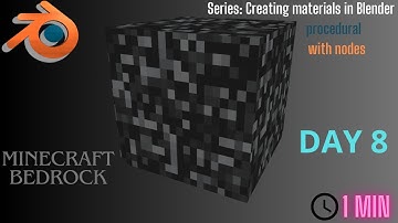 How to Create Bedrock Texture in Blender with Nodes |  Material Tutorial day 8