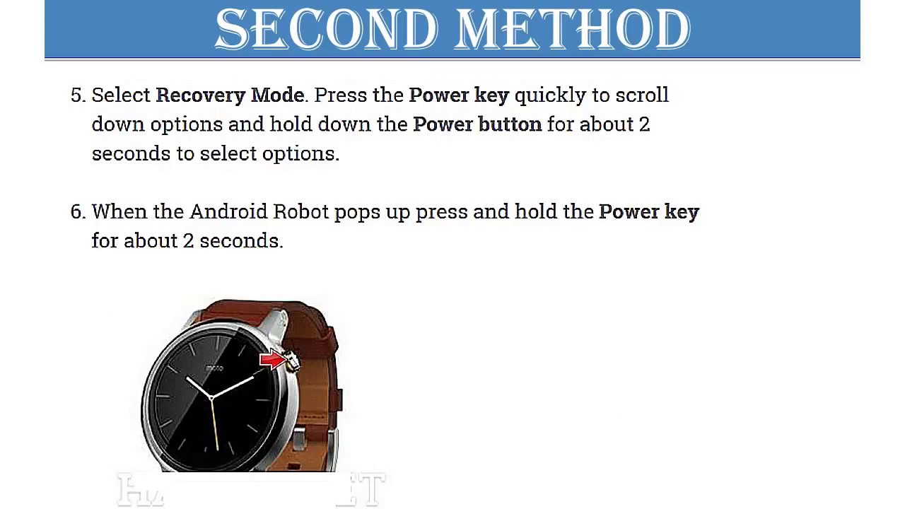 Moto 360 2nd gen Hard Reset MOTOROLA YouTube