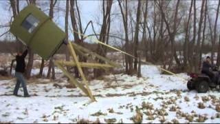 Video of how to stand up a Banks Stump 3nbs or Stump 3 Deer Stand by Whitetail Archery Lodge