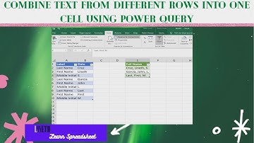 Combine Text from Different Rows into One Cell using Power Query