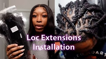 Human Hair Loc Extensions Installation & Review ft EXYHAIR