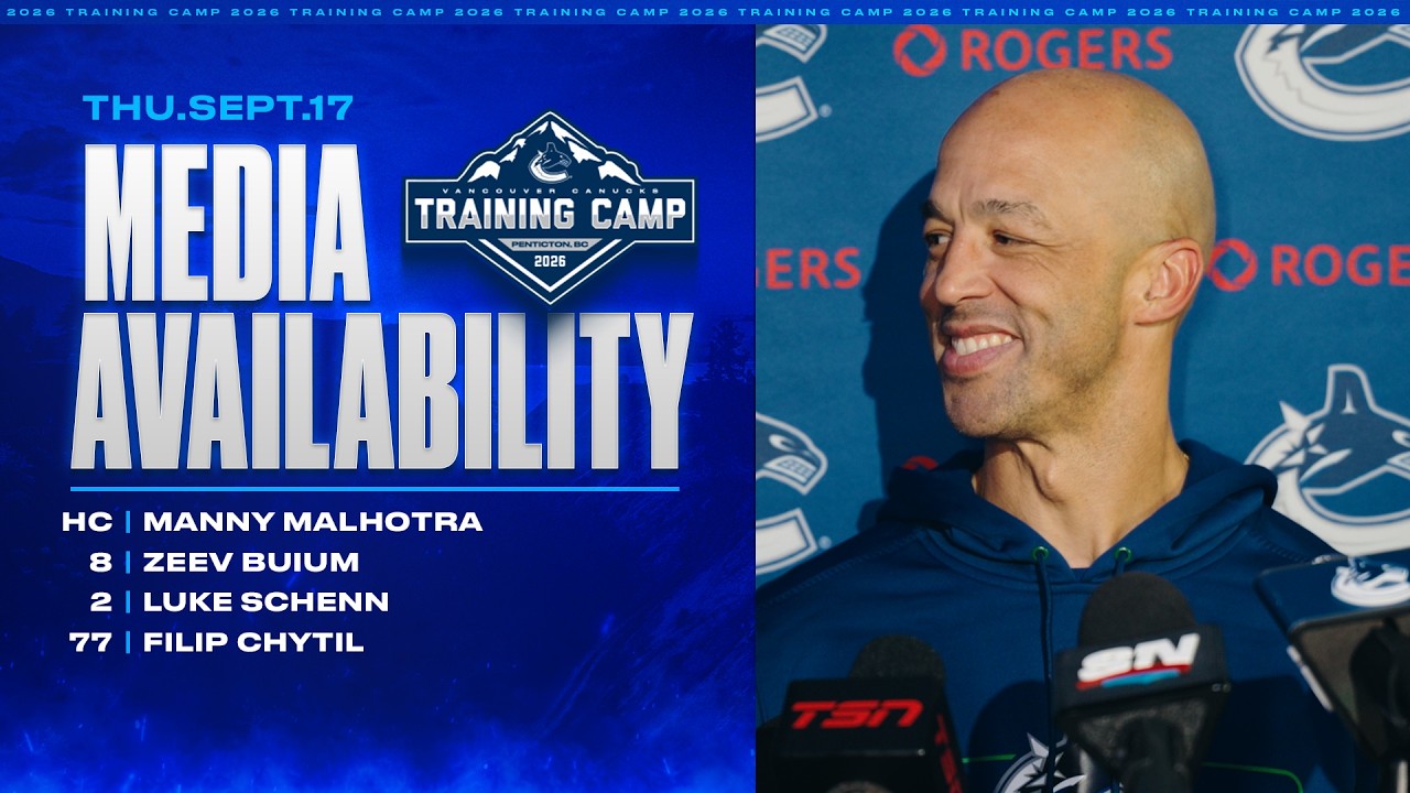 Manny Malhotra, Zeev Buium, Luke Schenn & Filip Chytil Media | Training Camp (Sep 17 2026)