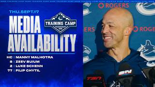 Manny Malhotra, Zeev Buium, Luke Schenn & Filip Chytil Media | Training Camp (Sep 17 2026)
