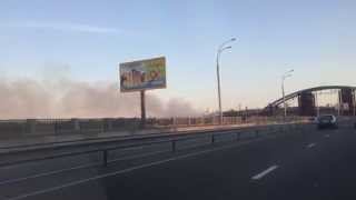 Пожар на Трухановом острове Киев