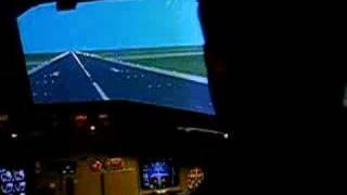 Boeing 767 flight simulator landing at Kastrup runway 22