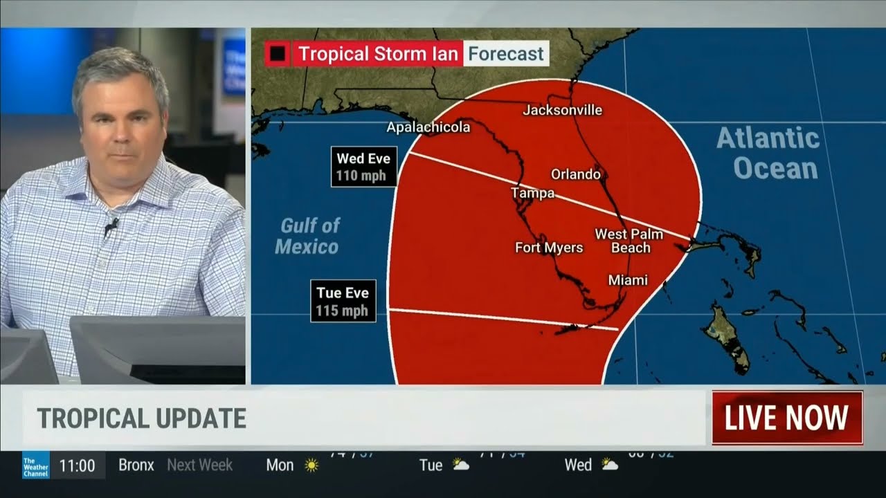 The Weather Channel (Tropical Update) On Newly Named Tropical Storm Ida