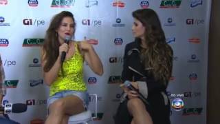 Paula Fernandes conversa com o G1, ao vivo, após show no Festeja Recife