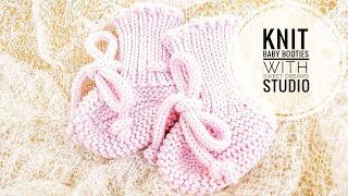 KNIT SOFT BABY BOOTIES / SHOES Tutorial