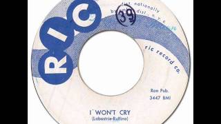 Video thumbnail of "JOHNNY ADAMS - I Won't Cry [Ric 961] 1959"