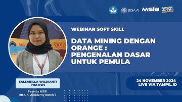 DATA MINING DENGAN ORANGE: PENGENALAN DASAR UNTUK PEMULA | SALSABILLA WILDIANTI PRATIWI