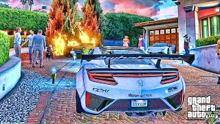 PLAYING as A Billionaire in GTA 5|| Michael's Party|| Let's go to work|| 4K