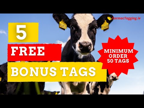 ORDER NOW AND RECEIVE 5 FREE BONUS CALF TAGS (MINIMUM ORDER 50 TAGS) | Cormac Tagging