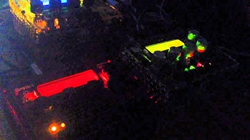 Three Mutable Instruments Shruthi, v1.0 firmware, jam mode lightshow