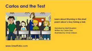 Carlos And The Test Rhyming Poem Phonemic Awareness