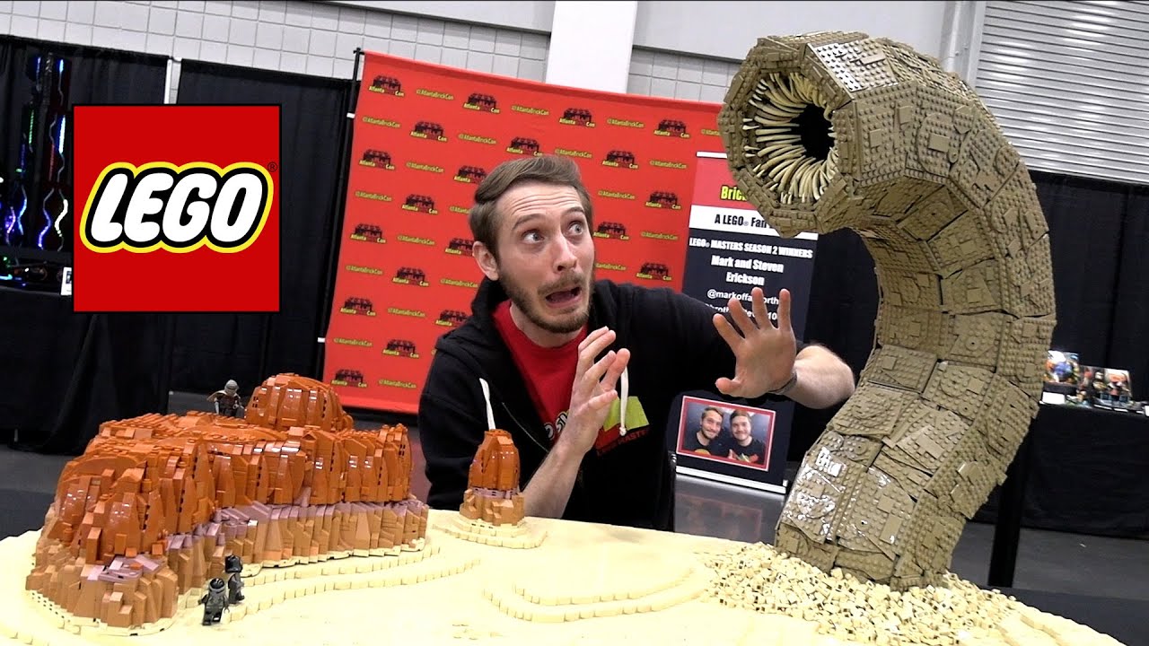 LEGO Dune Sandworm Scene