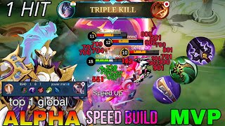 ALPHA SPEED ATTACK BUILD!TRUE DAMAGE 1 HIT!TOP GLOBAL ALPHA