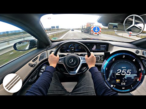 Mercedes-Benz S350d W222 TOP SPEED DRIVE ON GERMAN AUTOBAHN 🏎