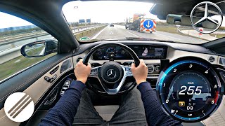 Mercedes-Benz S350d W222 TOP SPEED DRIVE ON GERMAN AUTOBAHN 🏎 screenshot 4