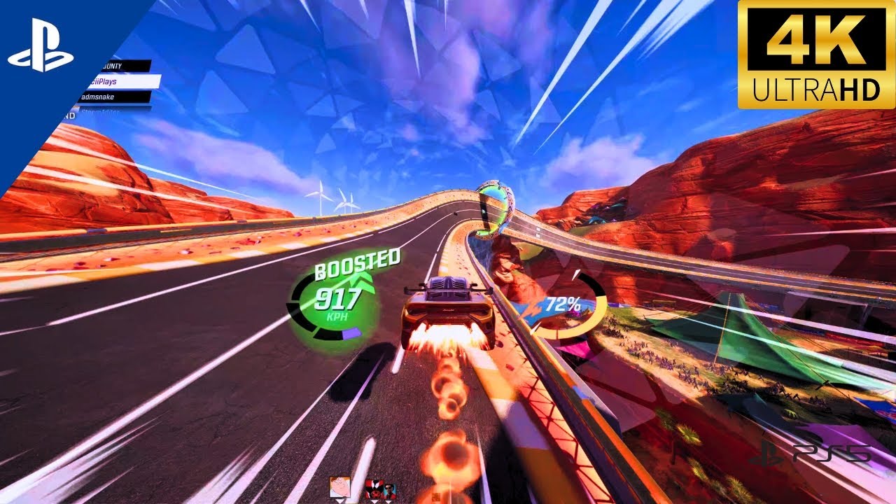 (PS5) Fortnite Chapter 5 Season 1 Rocket Racing mode gameplay | Ultra ...