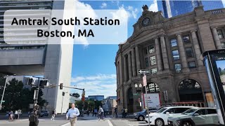 [4K] Amtrak South Train Station in Boston, MA Walking Tour