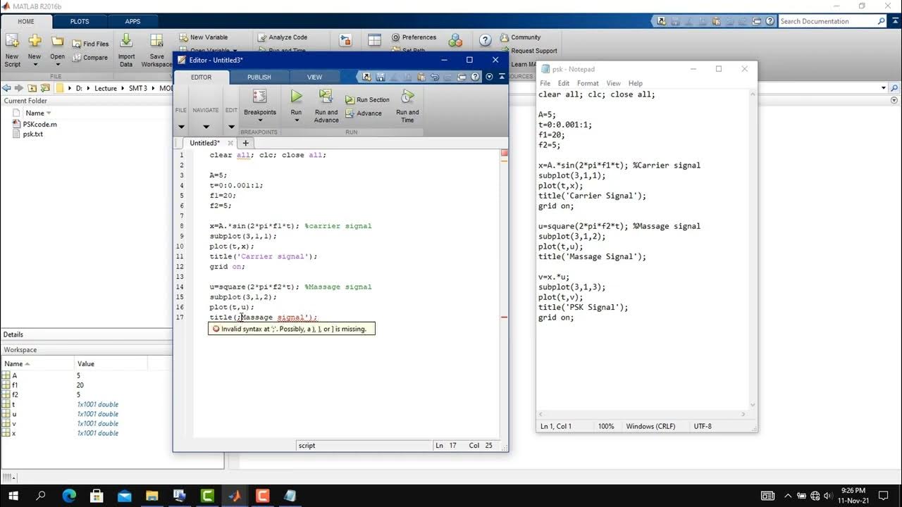 Modulasi PSK Menggunakan Matlab Code - YouTube