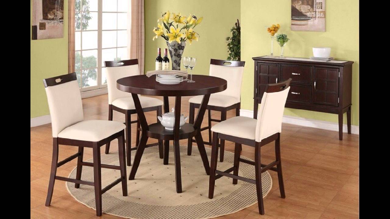 espresso counter height dining table set 9 piece pc round espresso finish wood counter height dining table set with cream faux espresso counter height dining table set 9 piece pc round espresso finish wood counter height dining table set with cream faux