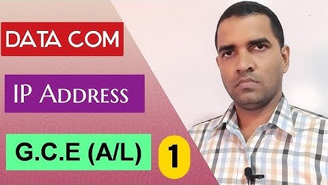 G.C.E (A/L) ICT | Data Communication | IP Address | Tamil Medium | PART 1