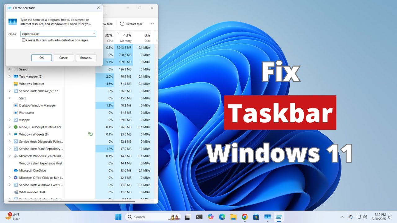 How to Fix Taskbar Not Working on Windows 11 - YouTube