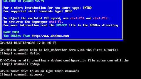 DOSBOX VIDEO TUTORIALS #1