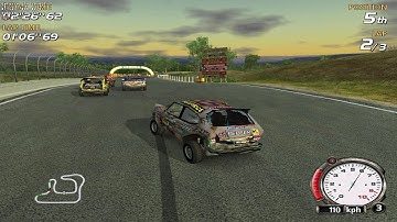 FlatOut 1 - Arch Linux, Wine 5.10, DXVK 1.7